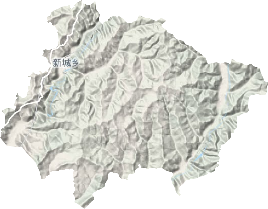 新城乡地形地图