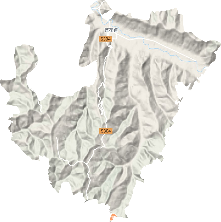 莲花镇地形地图