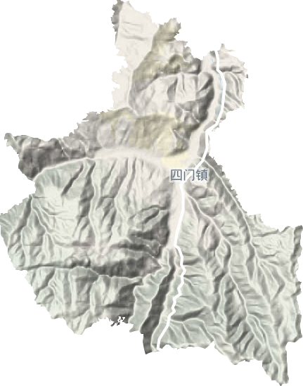 四门镇地形地图