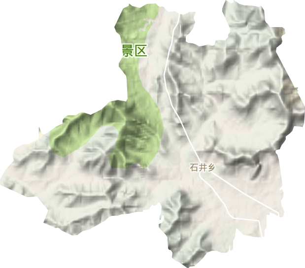 石井乡地形地图