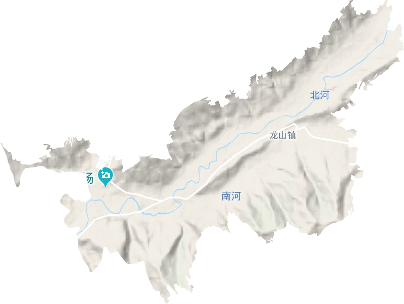 龙山镇地形地图