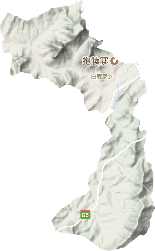 白鹿泉乡地形地图