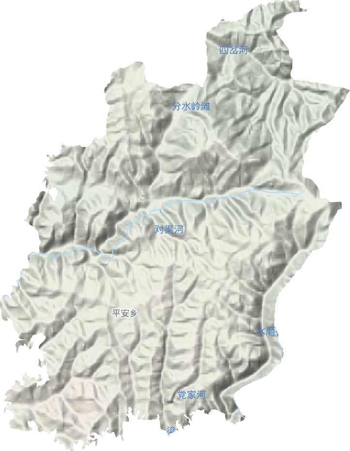 平安乡地形地图