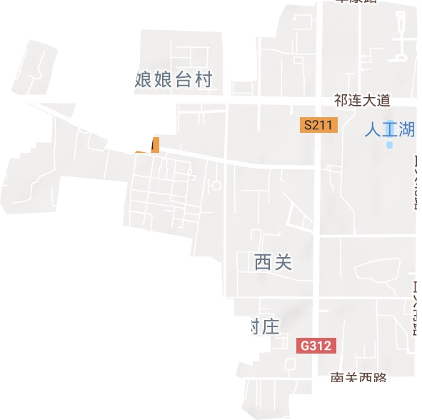 西关街街道地形地图