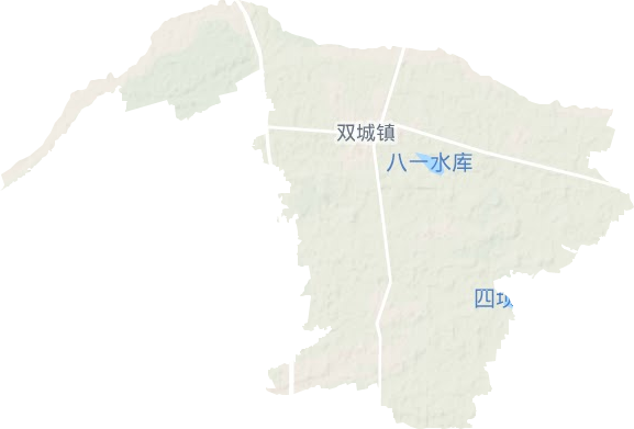 双城镇地形地图