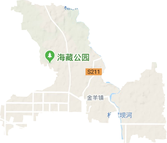金羊镇地形地图