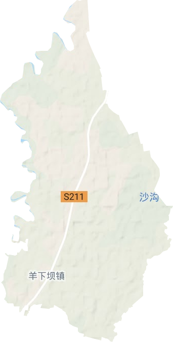 羊下坝镇地形地图