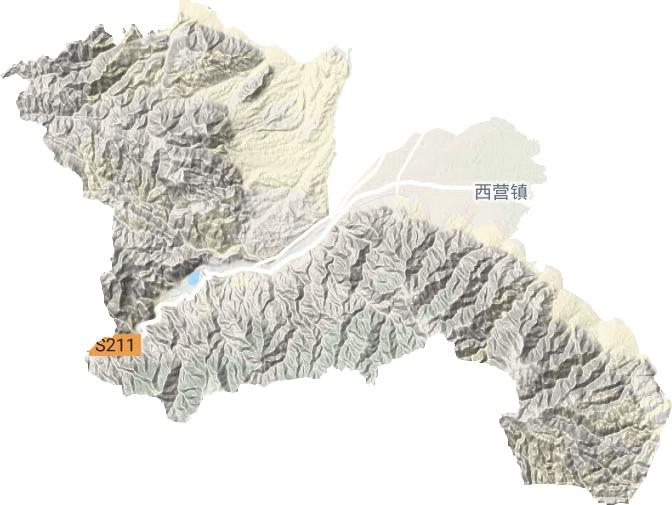 西营镇地形地图