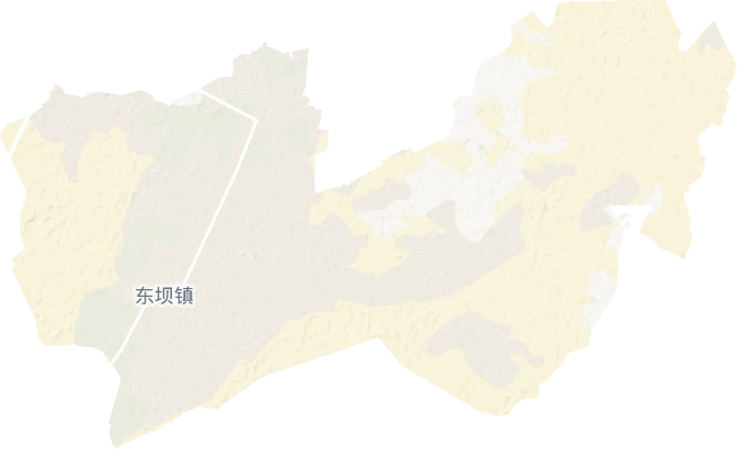 东坝镇地形地图