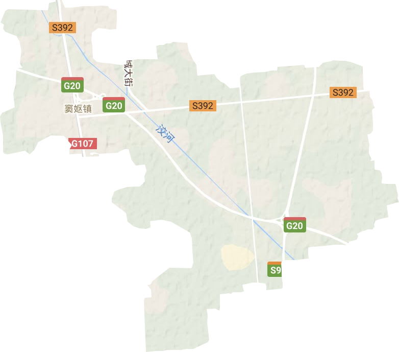 窦妪镇地形地图