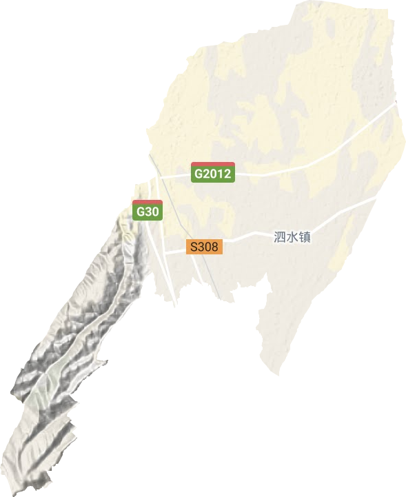 泗水镇地形地图