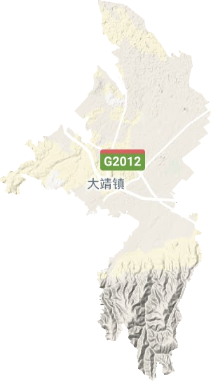 大靖镇地形地图