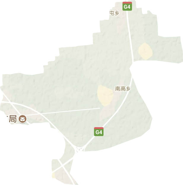 南高乡地形地图