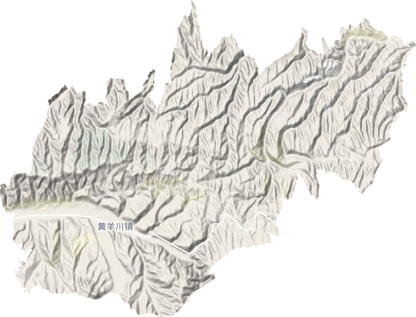黄羊川镇地形地图