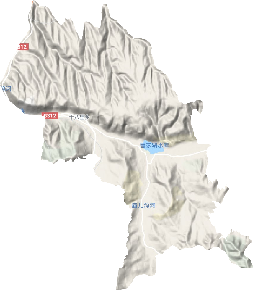 十八里堡乡地形地图