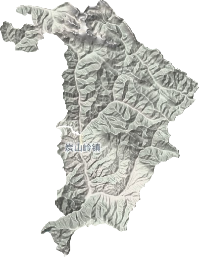 炭山岭镇地形地图