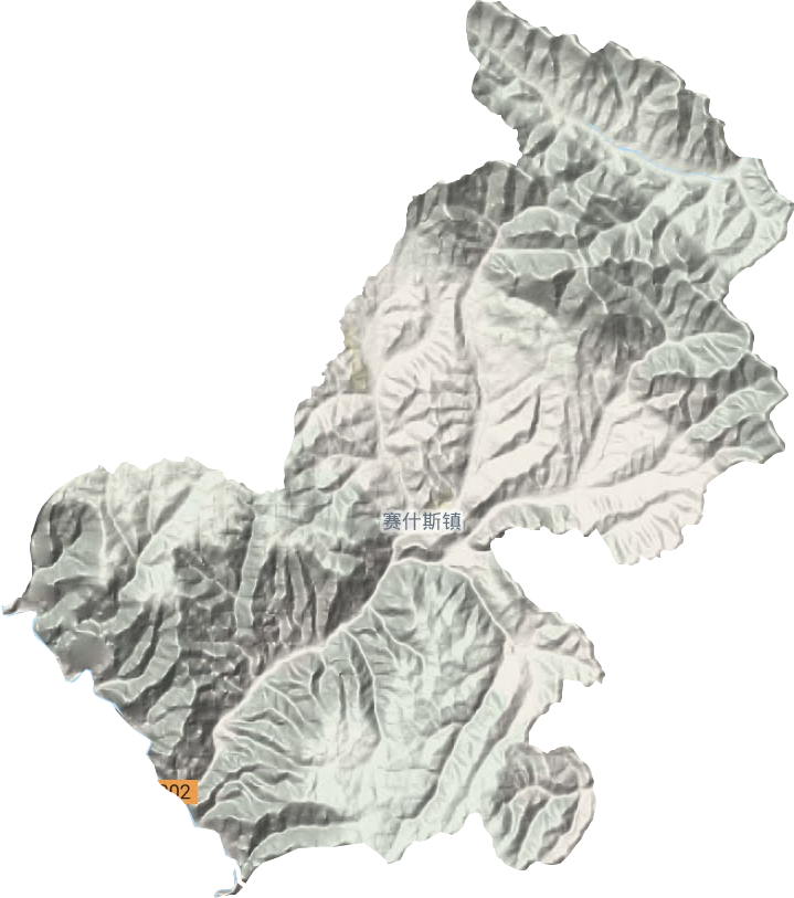 赛什斯镇地形地图