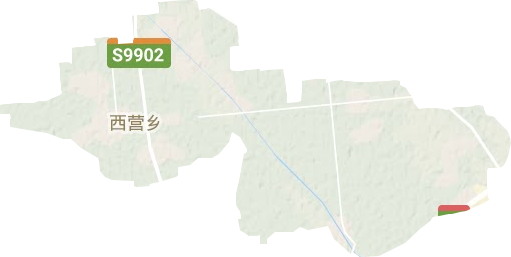 西营乡地形地图