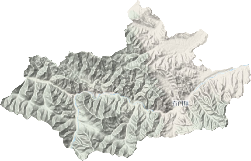 石门镇地形地图
