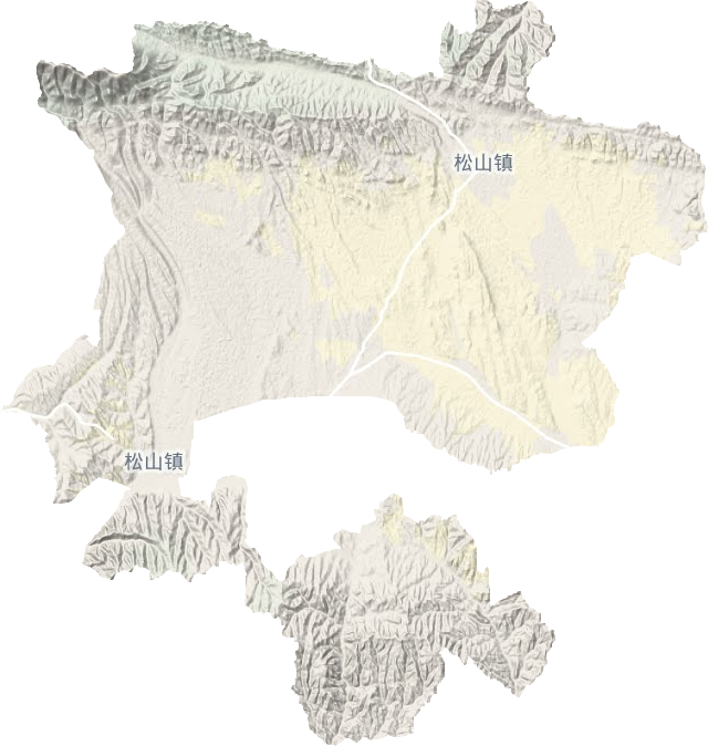 松山镇地形地图