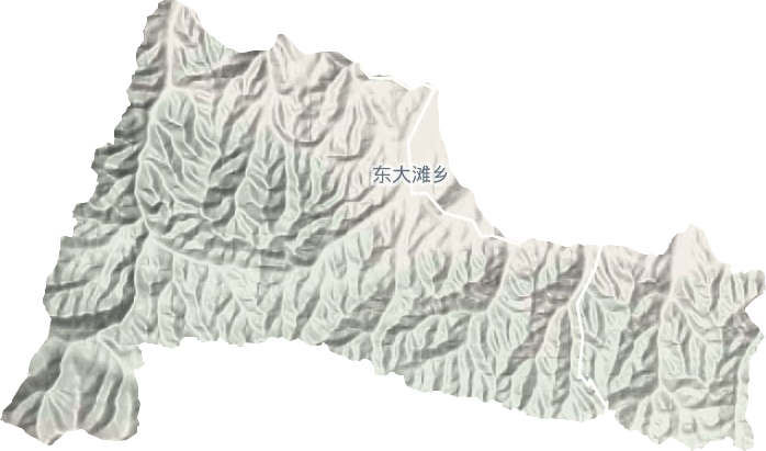 东大滩乡地形地图