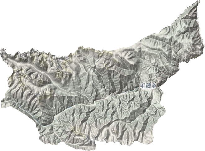 毛藏乡地形地图