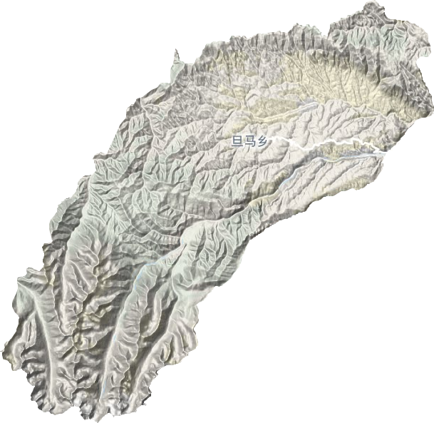 旦马乡地形地图