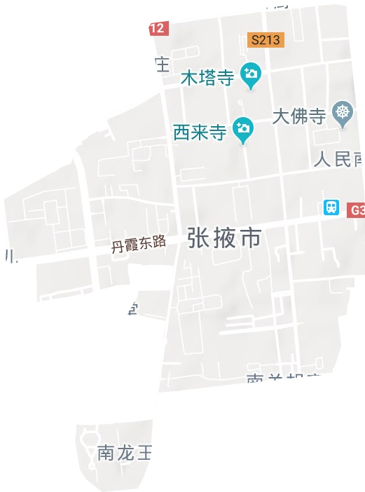 南街街道地形地图