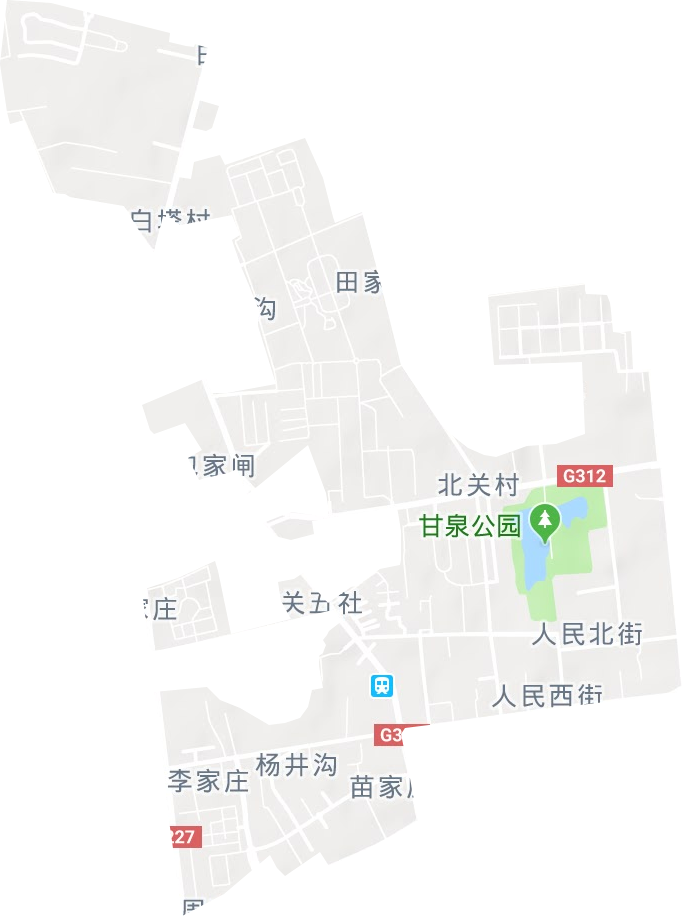 西街街道地形地图