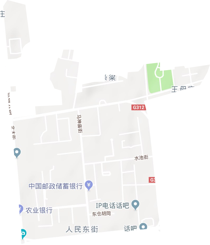 北街街道地形地图