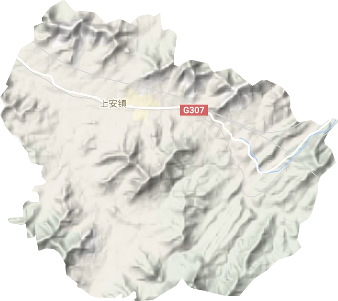 上安镇地形地图