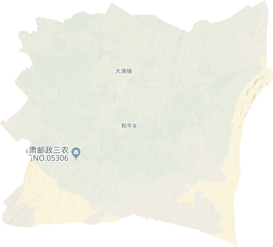 大满镇地形地图