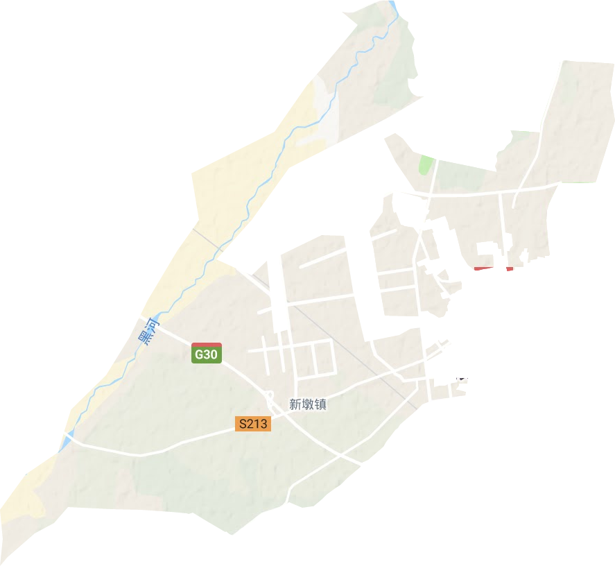 新墩镇地形地图