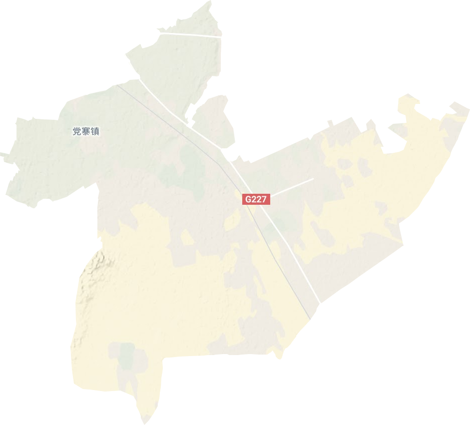 党寨镇地形地图