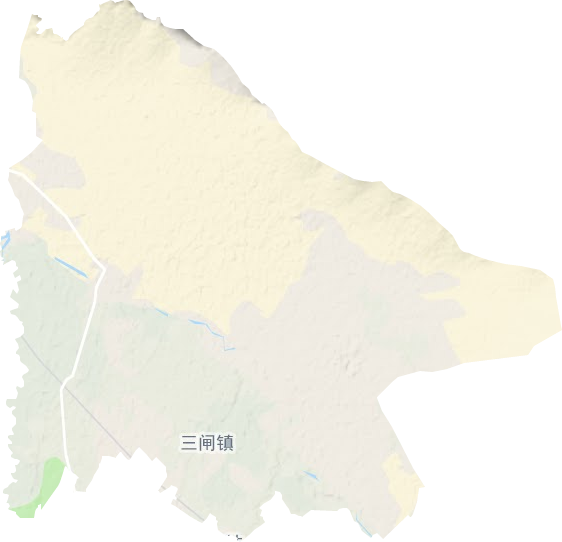 三闸镇地形地图