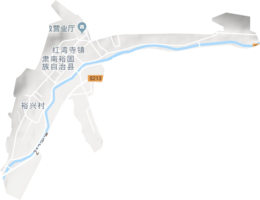 红湾寺镇地形地图