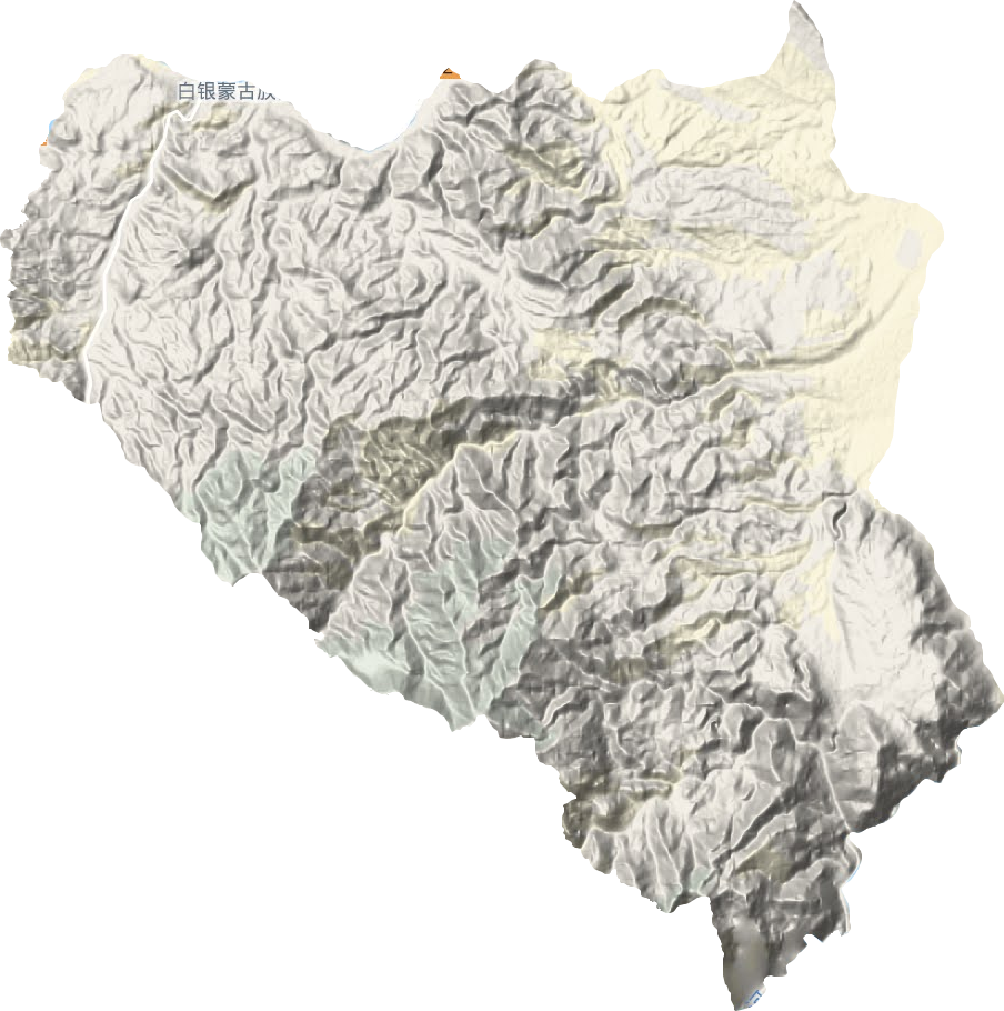白银蒙古族乡地形地图