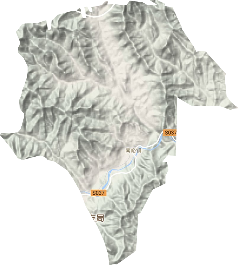 南峪镇地形地图