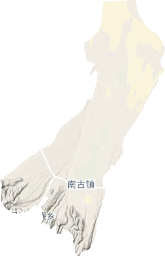 南古镇地形地图