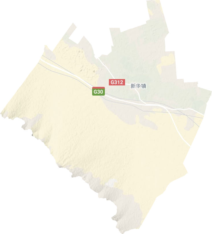 新华镇地形地图