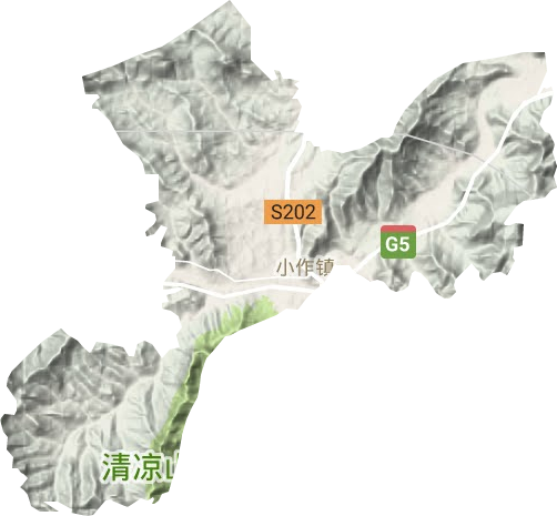 小作镇地形地图