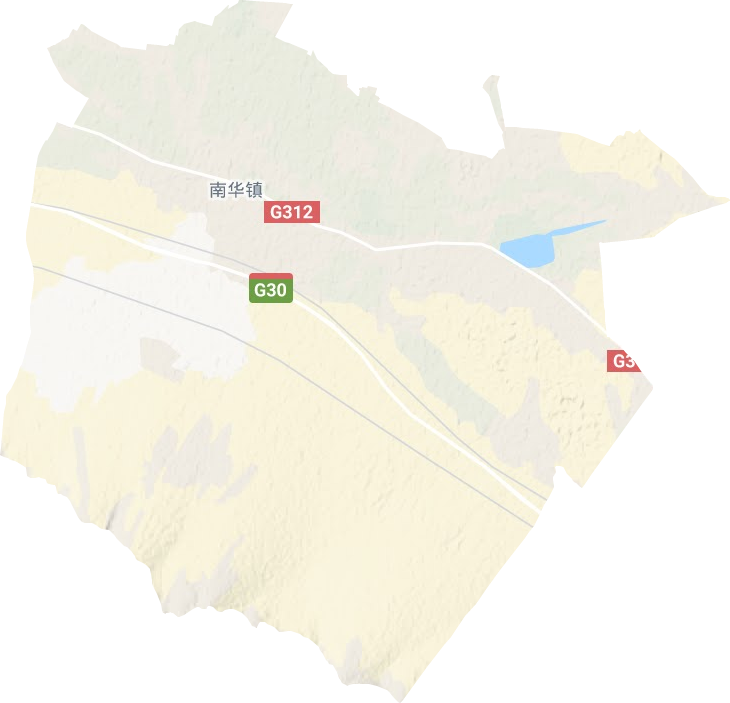 南华镇地形地图