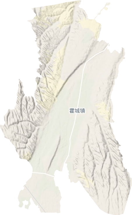霍城镇地形地图