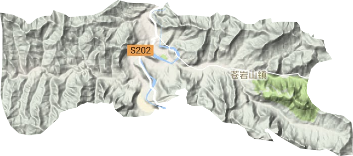 苍岩山镇地形地图