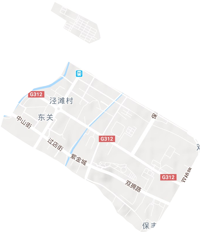 东关街道地形地图