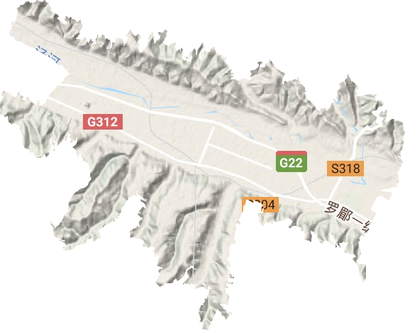 四十里铺镇地形地图