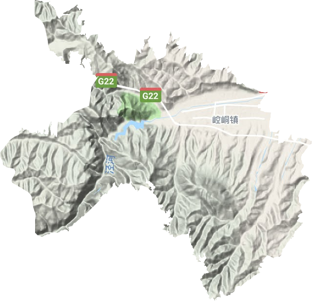 崆峒镇地形地图