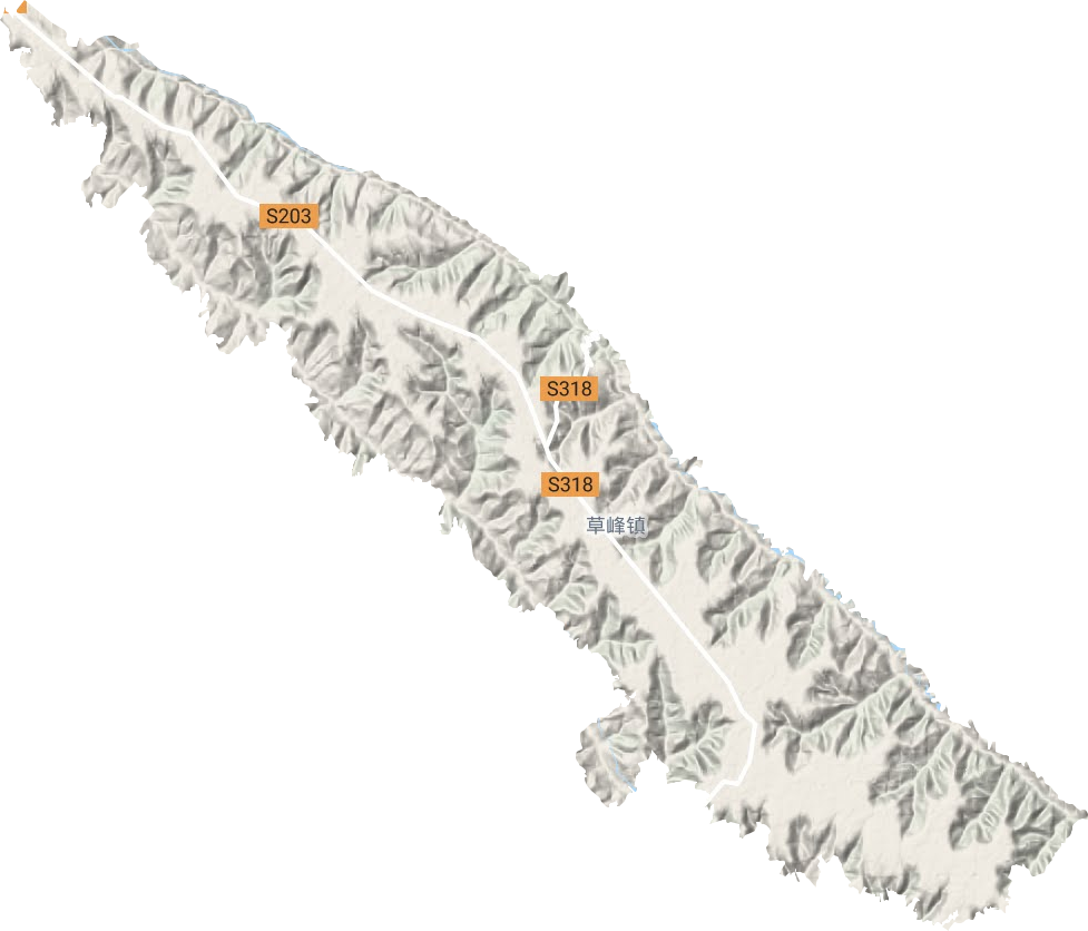 草峰镇地形地图