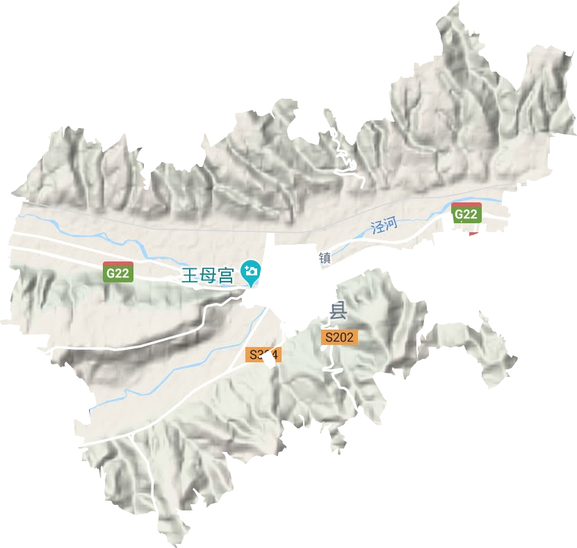 城关镇地形地图