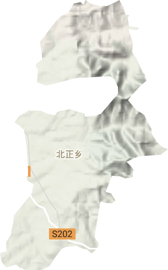 北正乡地形地图